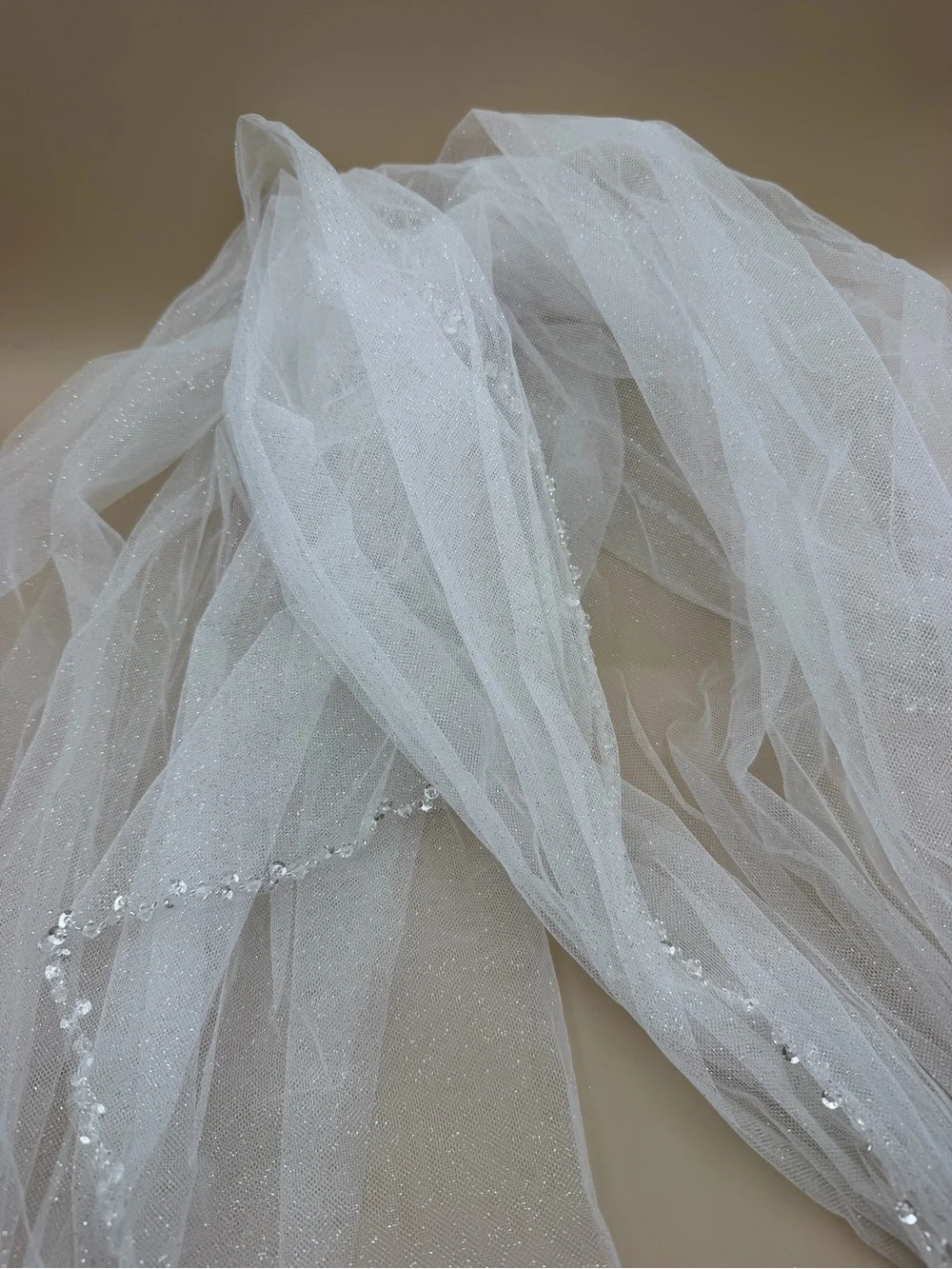 Giselle Bridals Ivory Sparkle Crystal Beaded Wedding Veil NWT